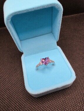 Silver Tone Heart Ring